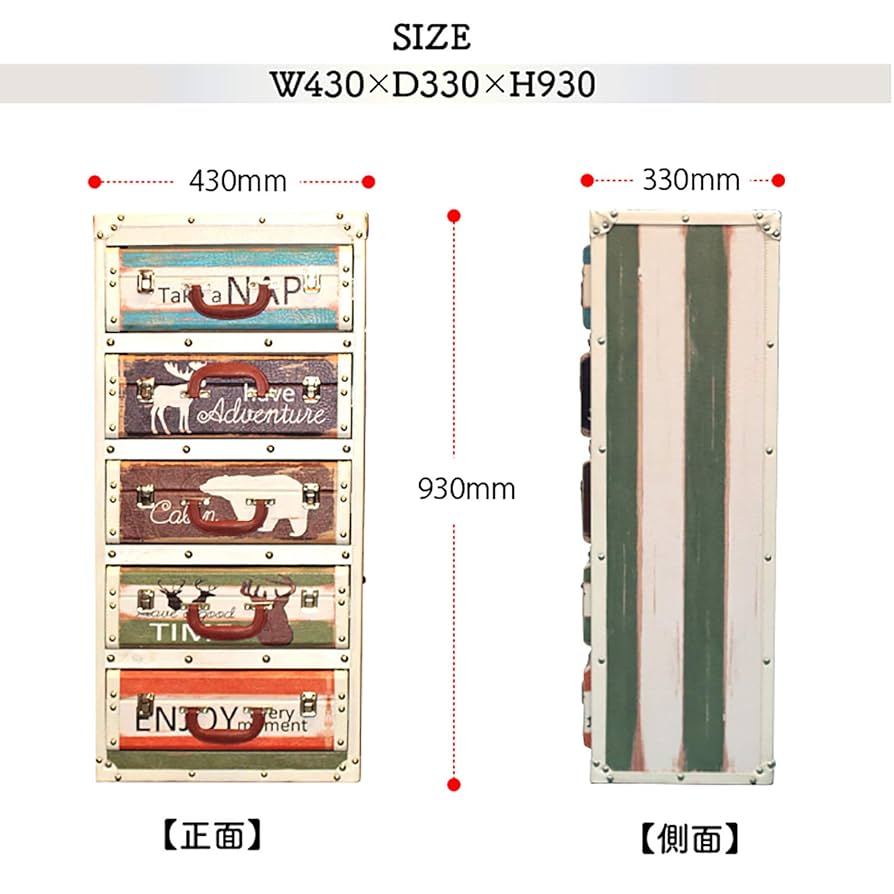Amazon｜サファリ PVC タンス 5D 1-1 ym サファリPVCタンス5D